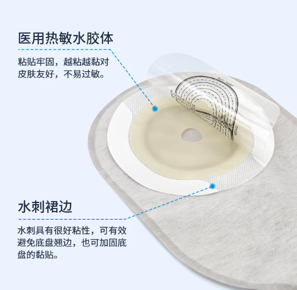 亨德利一件式自动排气款造口袋魔术贴造瘘袋肛门大便袋排气孔1204